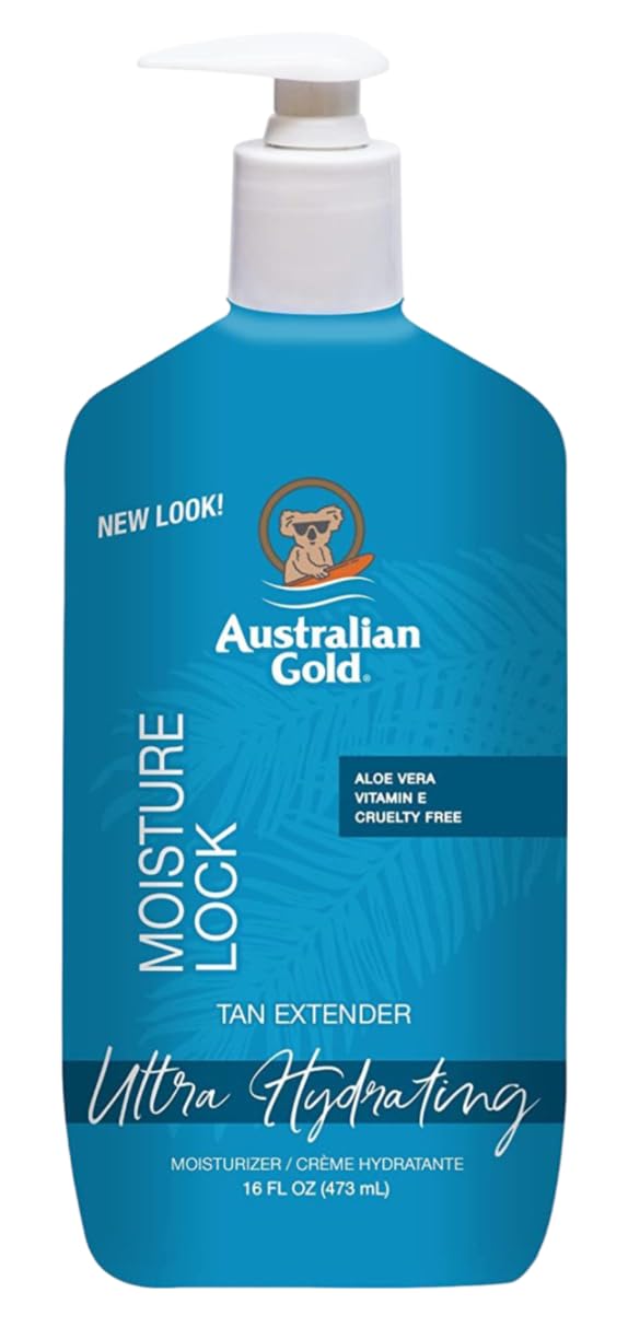 Australian Gold close-up pump top for easy one-handed dispensing and convenience