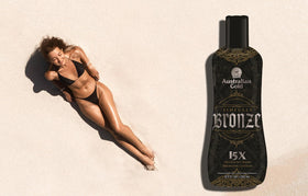 Australian Gold close-up of lotion texture showing smooth spreadability and moisturizing finish