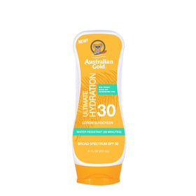 Australian Gold front packaging showing SPF 30 and moisturizing benefits