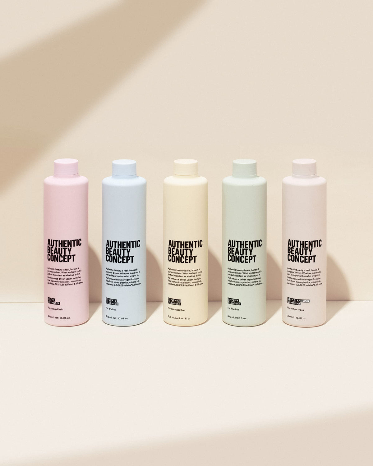 Authentic Beauty Concept in-shower use lifestyle image showing smooth rinse and practical routine