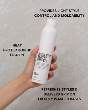 Authentic Beauty Concept aerosol nozzle detail for precise application and controlled spray