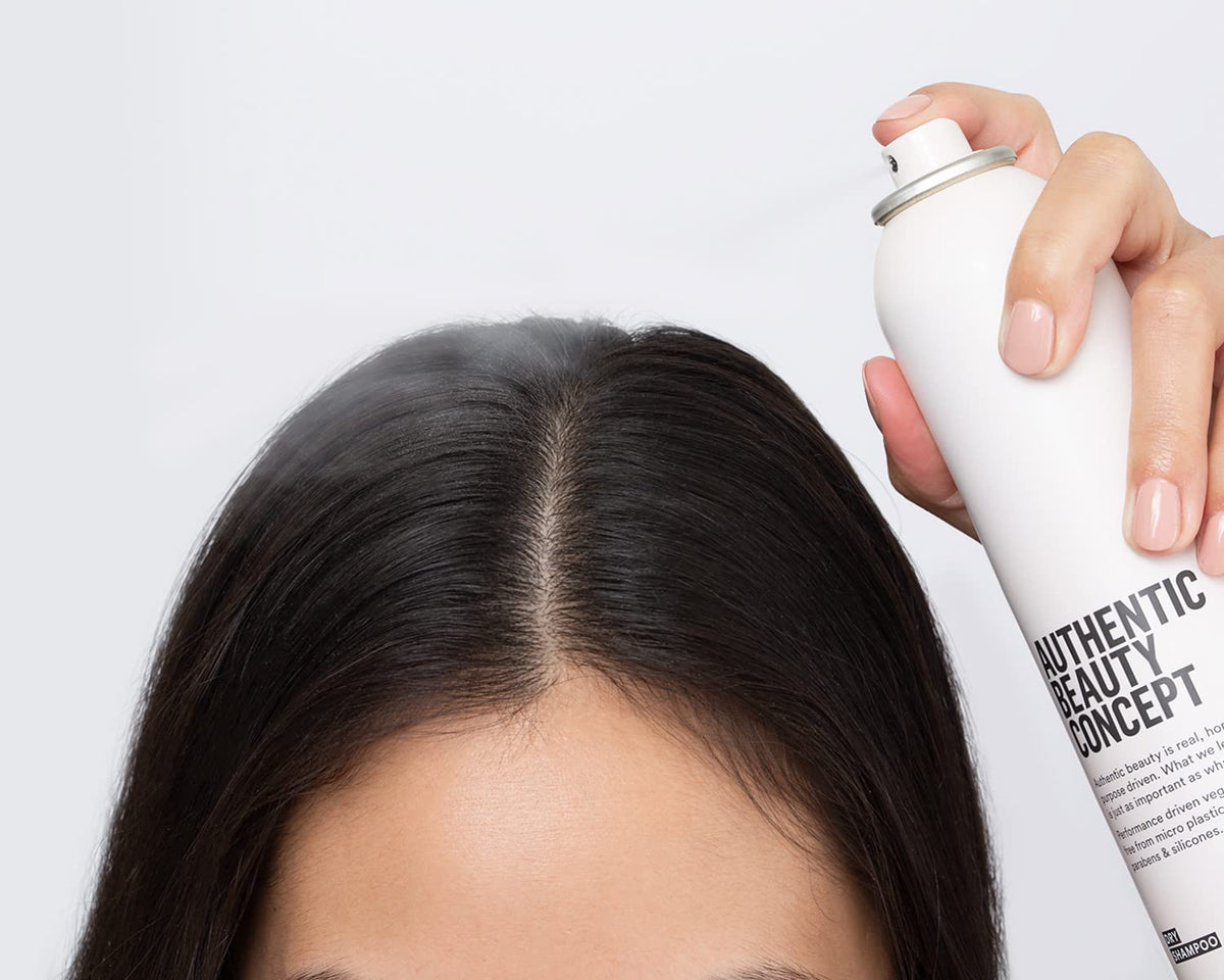 Authentic Beauty Concept applied at roots while styling to refresh and add lift
