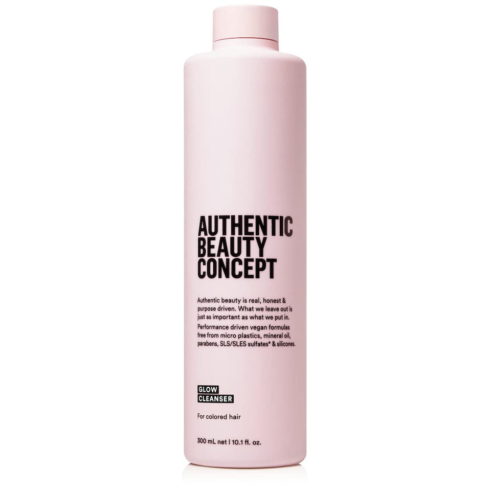 Authentic Beauty Concept front bottle showing product label and size benefit shine