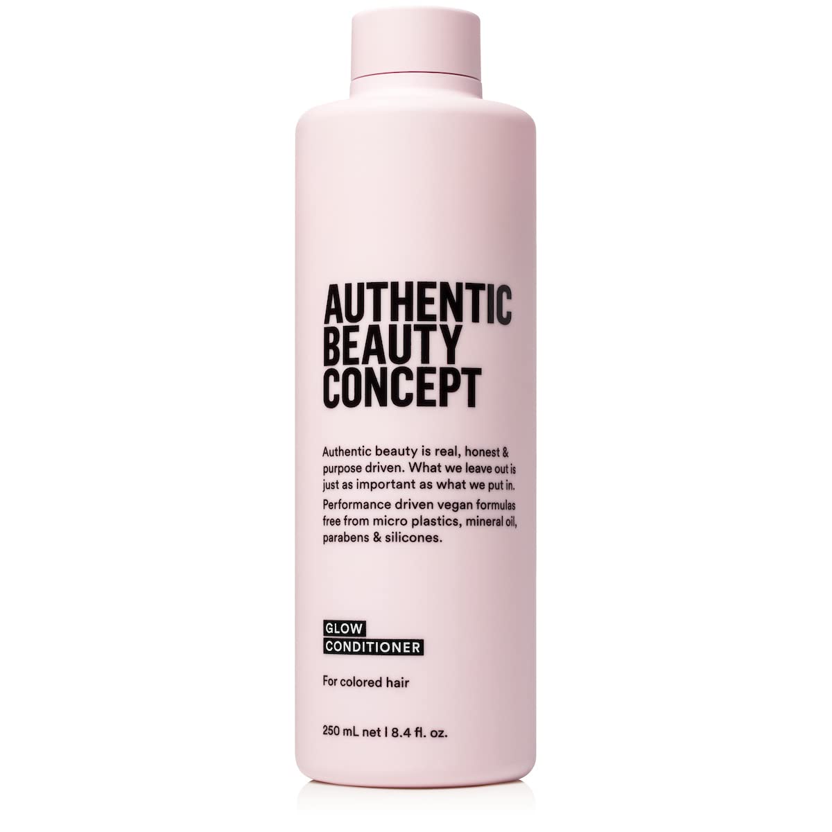 Authentic Beauty Concept front bottle shot showing label and clean design benefit clarity