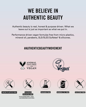 Authentic Beauty Concept creamy lather texture close-up demonstrating gentle foam and moisturizing feel