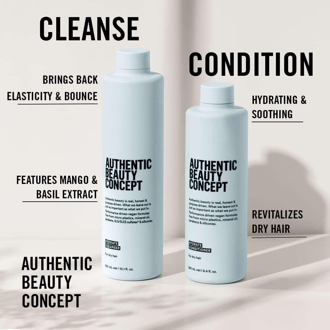 Authentic Beauty Concept cap and pump detail illustrating easy dispensing