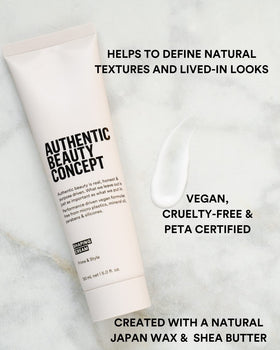 Authentic Beauty Concept tube cap detail highlighting easy dispensing benefit