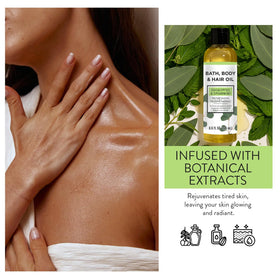 Autumn Shower being poured into bath demonstrating moisturizing benefit