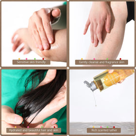 Autumn Shower coconut oil pouring from bottle showing hydrating benefit for skin