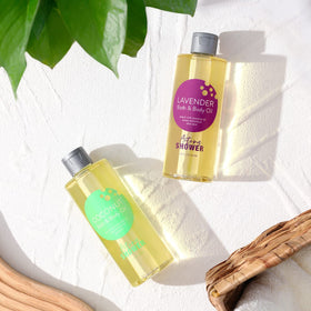 Autumn Shower open gift box revealing sealed bottles and leak-proof shipping benefit