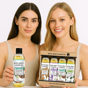 Autumn Shower set styled in bathroom showing calming self-care vibe