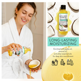 Autumn Shower oil pouring closeup showing silky texture for hydration