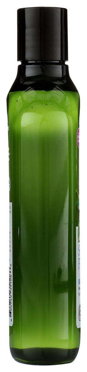 Avalon Organics bottle styled on bathroom shelf conveying clean lifestyle