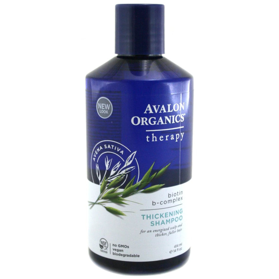 Avalon Organics front packaging showing biotin formula and volumizing benefit