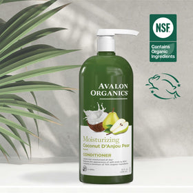 Avalon Organics recycled bottle label highlighting eco-friendly packaging