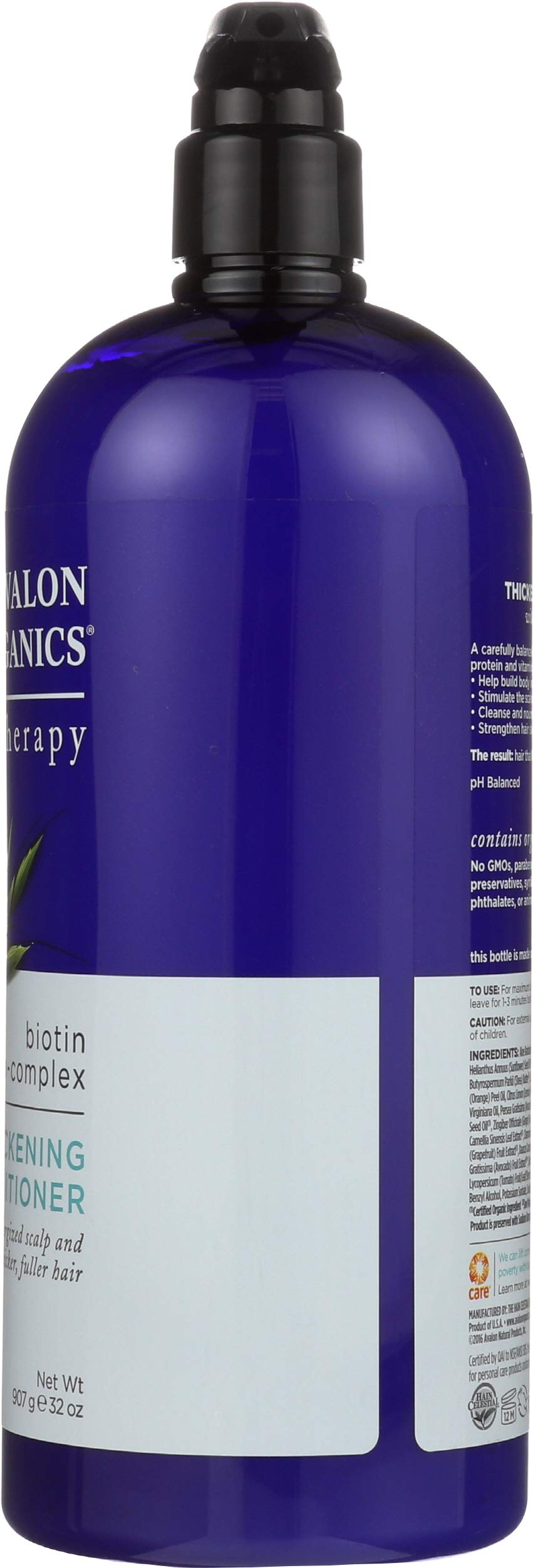 Avalon Organics conditioner in shower being applied for detangling benefit
