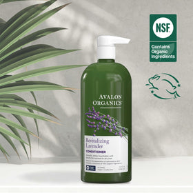 Avalon Organics 32 oz bottle next to everyday items showing size and value