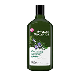 Avalon Organics front bottle shot showing volumizing rosemary label and clear benefits