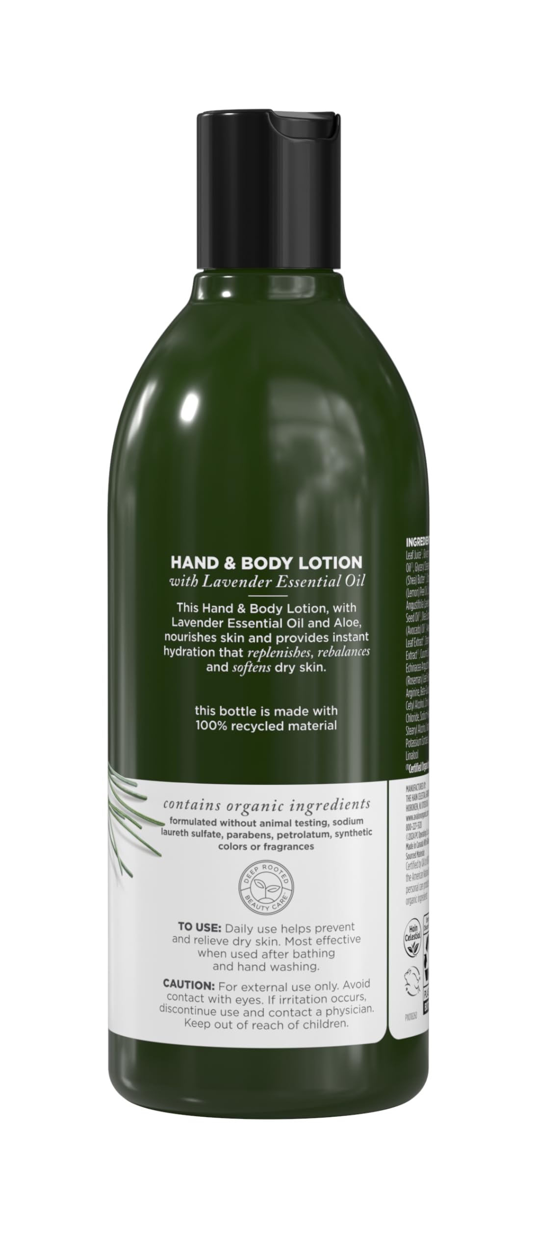 Avalon Organics lotion texture on hand demonstrating smooth absorbency benefit