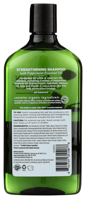 Avalon Organics peppermint leaf close-up showing natural ingredient freshness