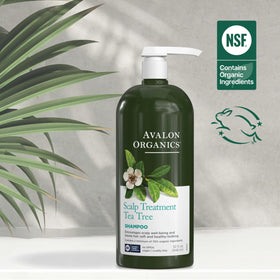 Avalon Organics shampoo being applied in shower showing easy rinsing