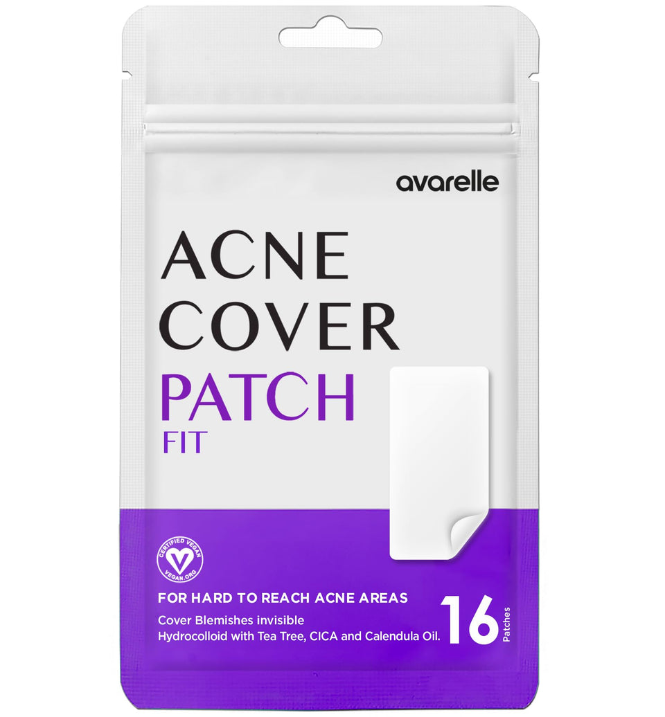 AVARELLE front packaging showing FIT pimple patch benefits and count