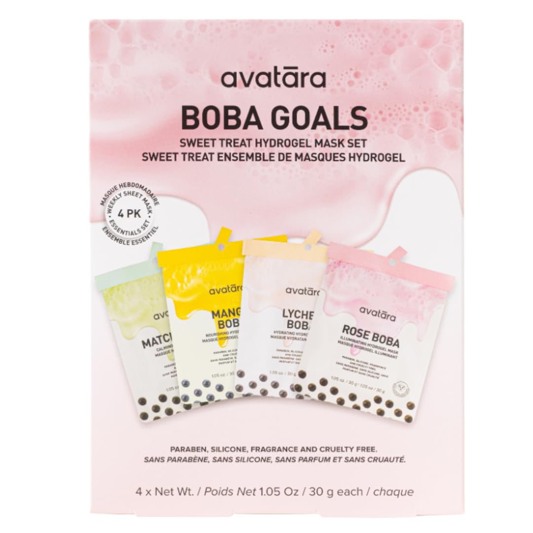 Avatara rose boba mask close-up texture for gentle soothing and softness