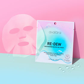 Avatara mask applied on a teen demonstrating secure fit and instant hydration boost