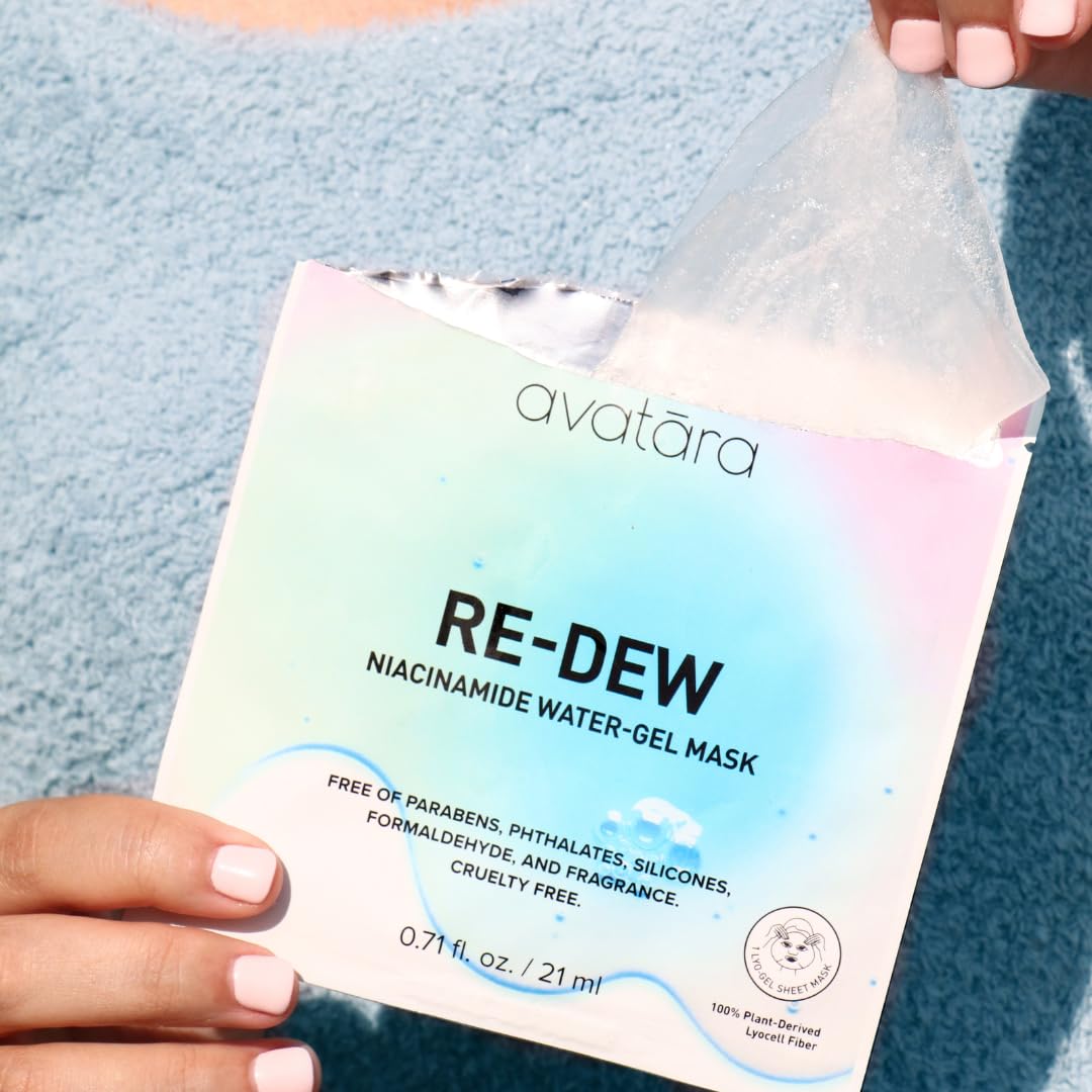 Avatara mask package next to coin showing compact, travel-friendly size and convenience