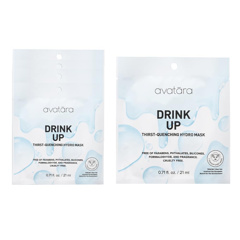 Avatara front packaging showing five hydrating sheet masks and benefits
