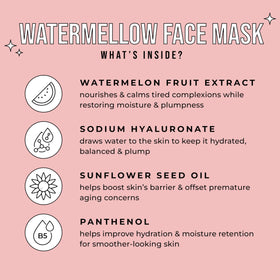 Avatara mask applied on model demonstrating cooling hydration