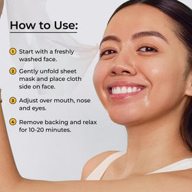 Avatara close-up of mask sheet texture showing thin soaked fabric for absorption
