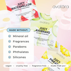 Avatara single wrapped mask packet ready to use and easy to store