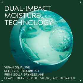 Aveda masque applied to wet scalp during shower demonstrating soothing use