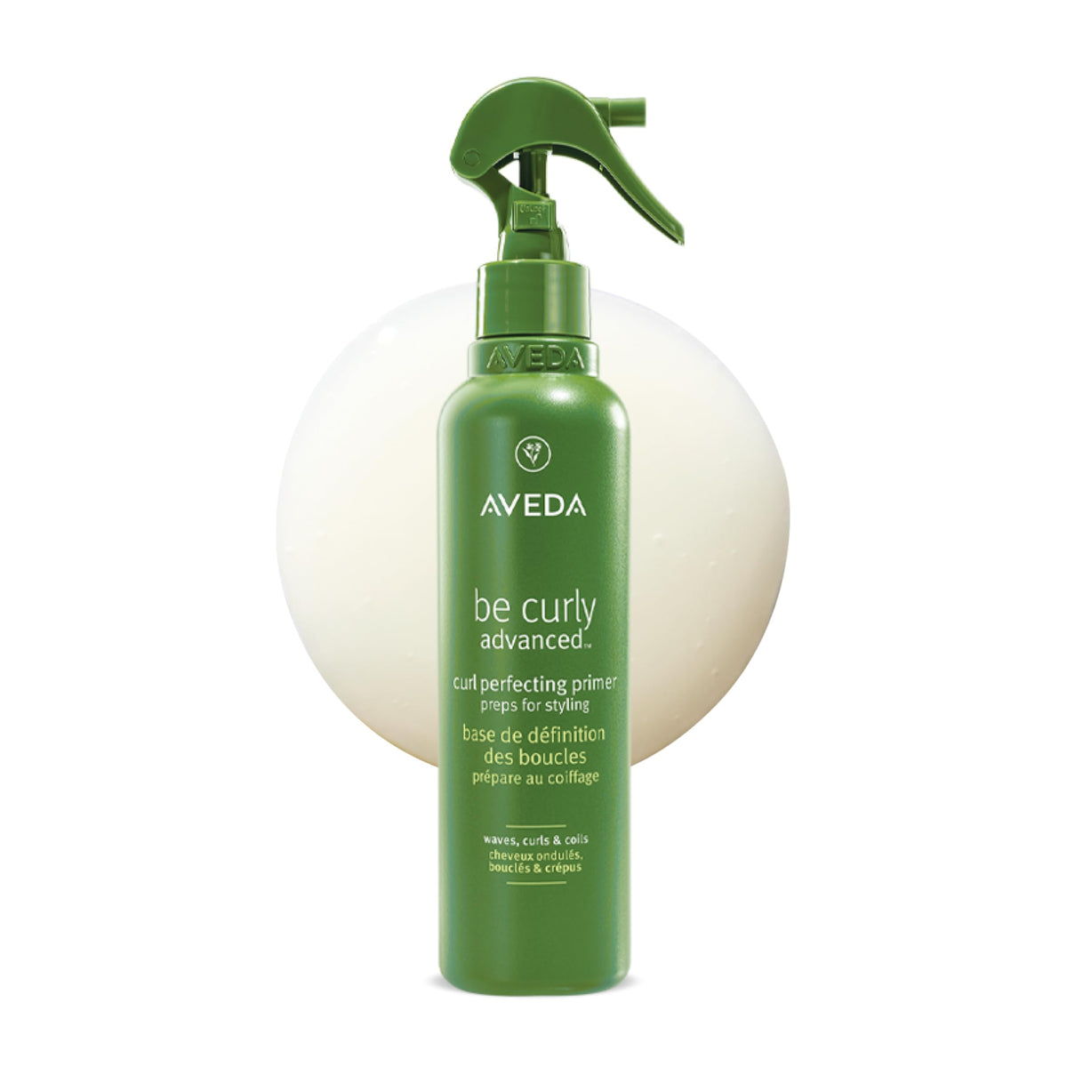 Aveda front packaging showing bottle and branding for easy identification and shelf appeal