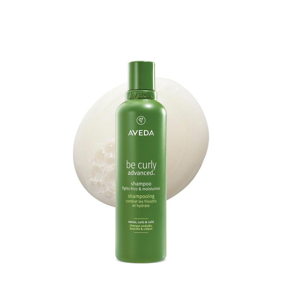 Aveda Be Curly front packaging showing bottle and label for easy recognition and trust