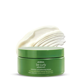 Aveda Be Curly masque front packaging showing jar and label for easy identification and trust