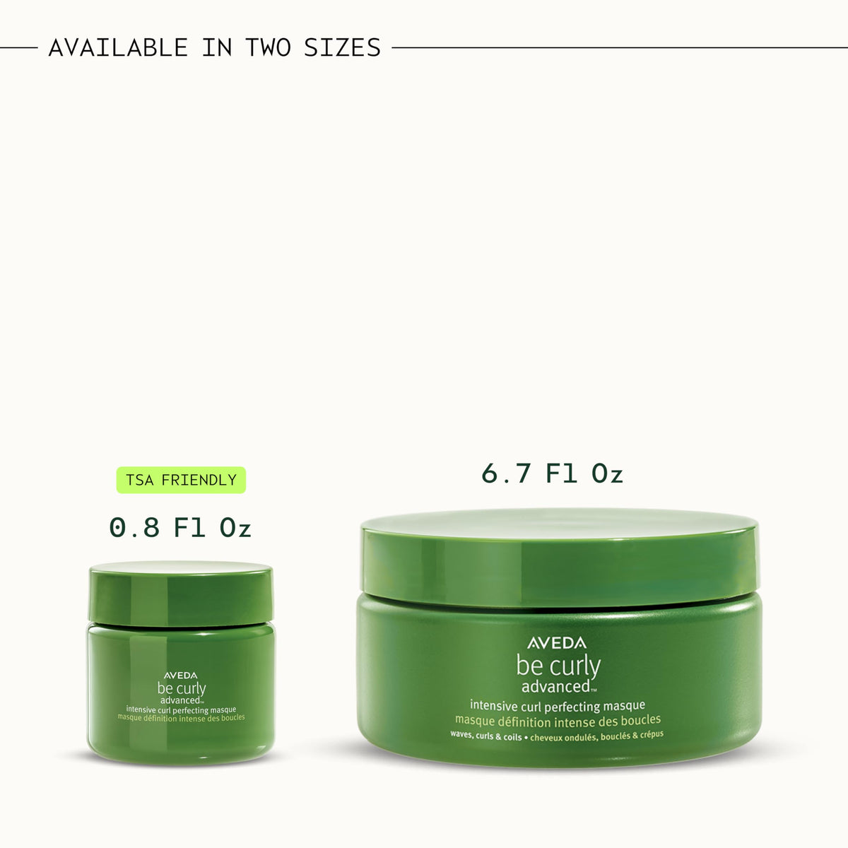 Aveda Be Curly on a bathroom shelf in a lifestyle setting promoting routine use