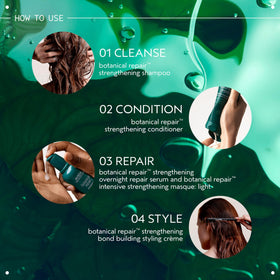 Aveda shampoo and conditioner in shower demonstrating in-routine use benefit