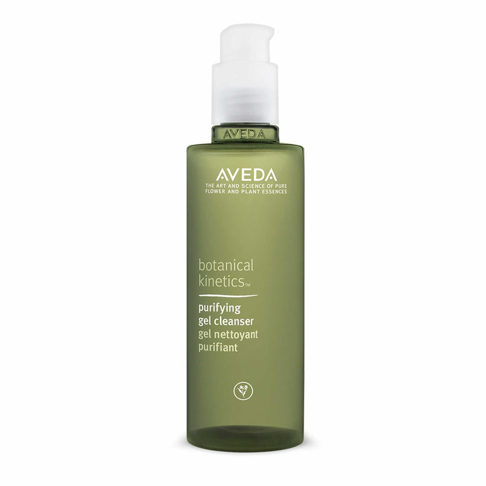 Aveda front packaging showing cleanser bottle and label for clean routine