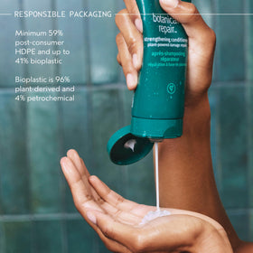 Aveda before and after hair showing improved strength and smoothness