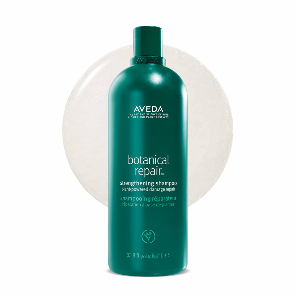 Aveda bottle front label showing product name and size for clear identification and trust