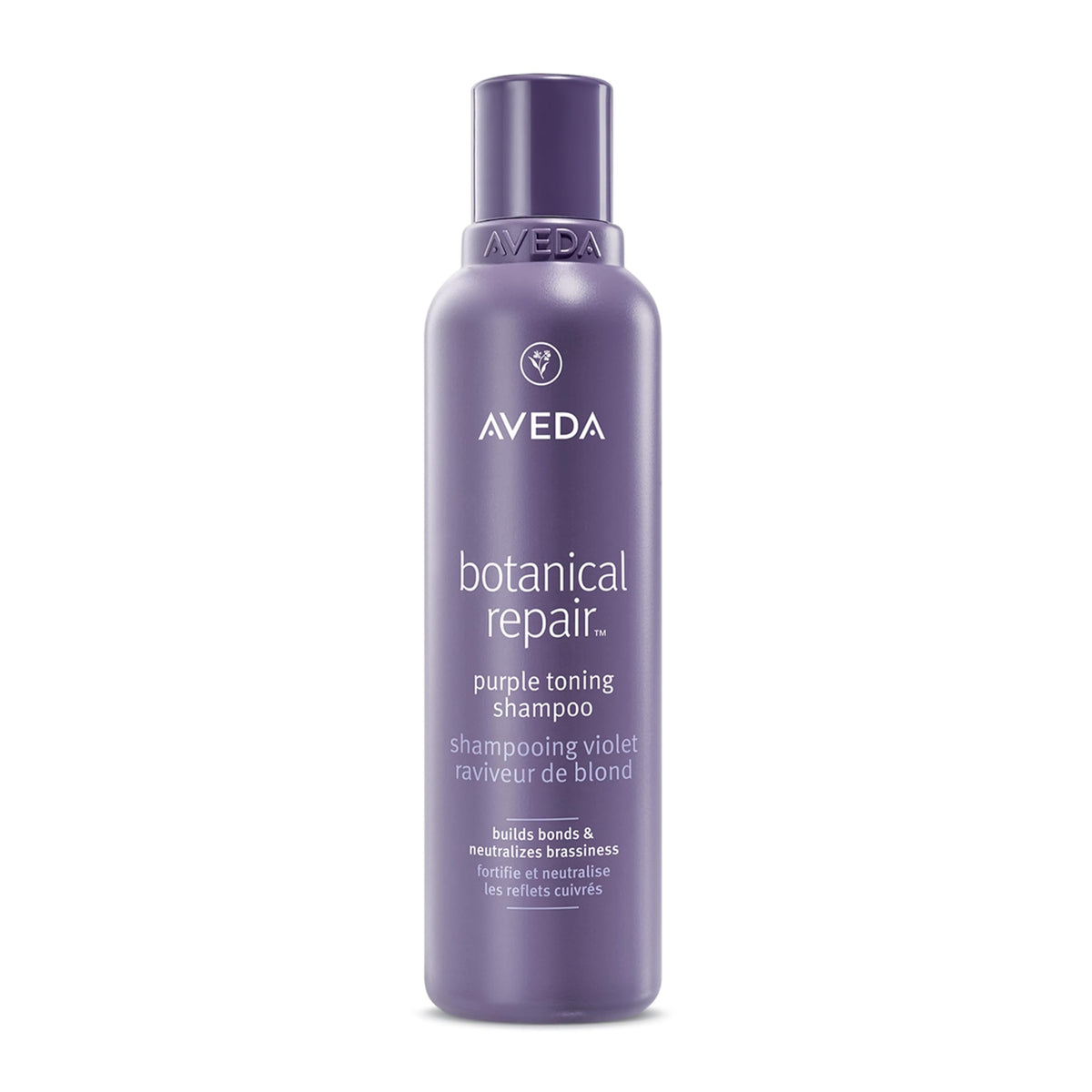 Aveda front packaging showing bottle and product name with brightening benefit