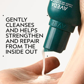 Aveda label close-up showing product name and ingredient clarity