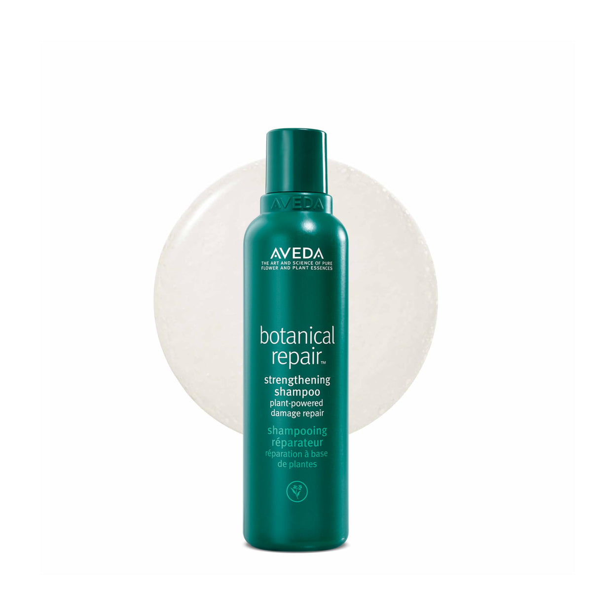 Aveda bottle front view showing product and repair benefit