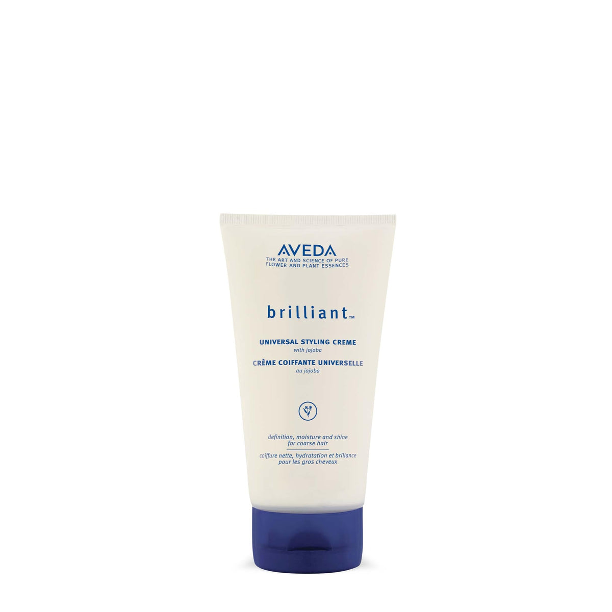 Aveda Brilliant front packaging showing jar and label, highlights natural styling