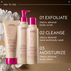 Aveda bottle in shower setting suggesting everyday use and sensory benefit