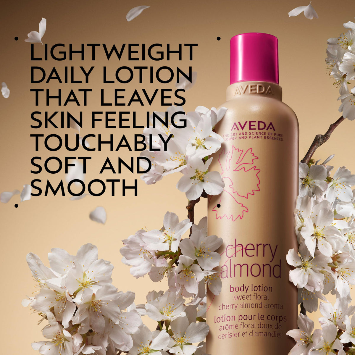 Aveda pump top close-up highlighting easy dispensing and convenient use