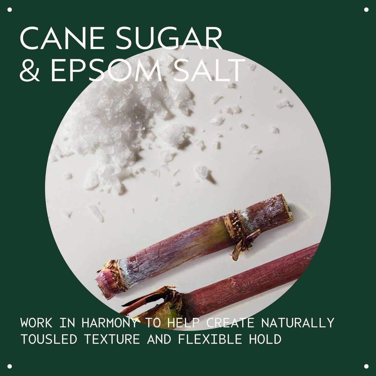 Aveda close-up of formula droplets showing sugar and salt texture benefit