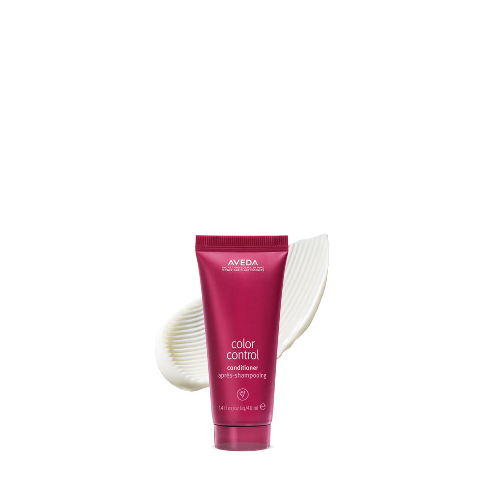 Aveda Color Control Conditioner front packaging shows product and travel size benefits